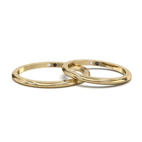 Alternative view of Argolla de Matrimonio Línea Oro Miel 18kt