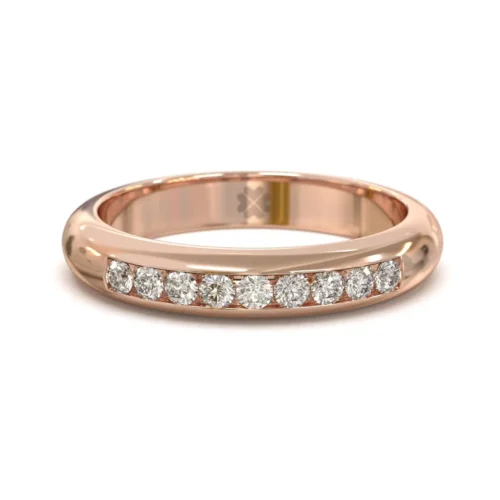 Argolla de Matrimonio Channel Oro Rosa 18kt