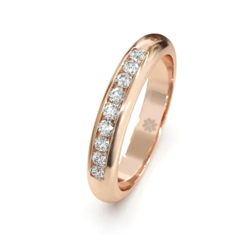 Alternative view of Argolla de Matrimonio Channel Oro Rosa 18kt