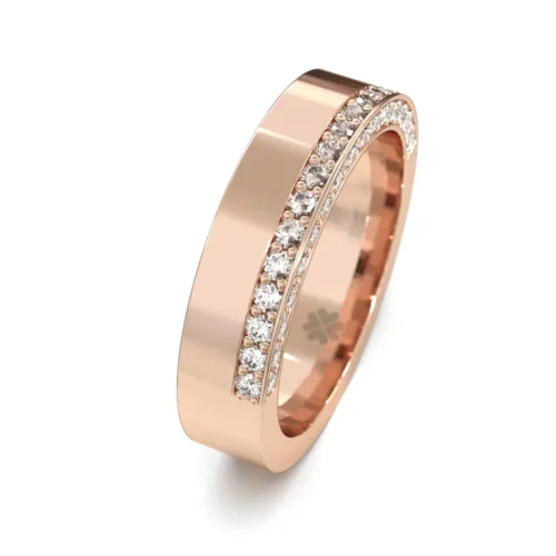 Alternative view of Argolla de Matrimonio Queen Oro Rosa