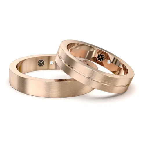 Alternative view of Argolla de Matrimonio Acuerdo Oro Rosa 18kt