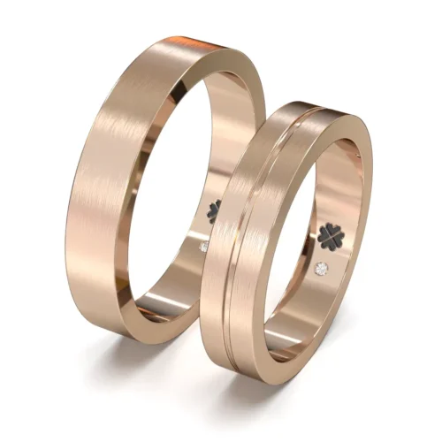 Argolla de Matrimonio Acuerdo Oro Rosa 18kt