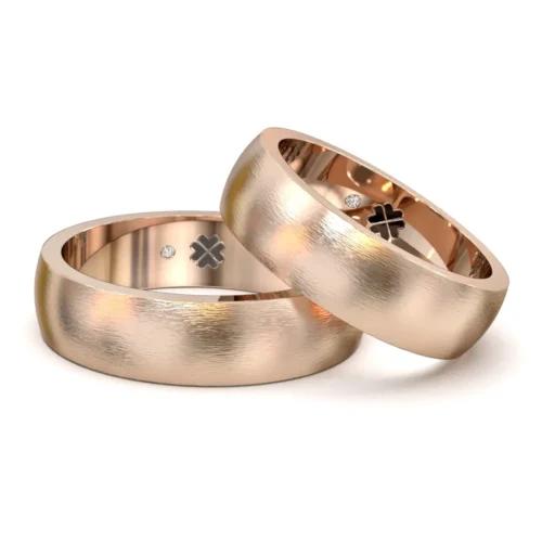 Alternative view of Argolla de Matrimonio Calma Oro Rosa 18kt