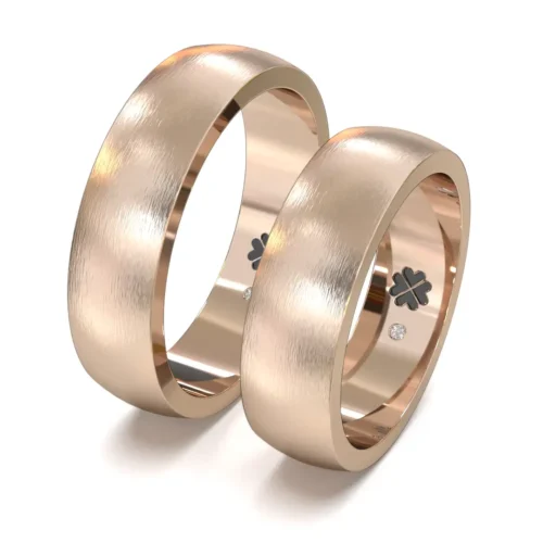 Argolla de Matrimonio Calma Oro Rosa 18kt