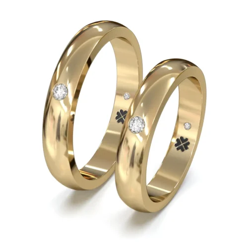 Argolla de Matrimonio Correspondencia Oro Miel 18kt