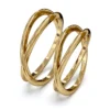 Argolla de Matrimonio Cruce Oro Miel 18kt