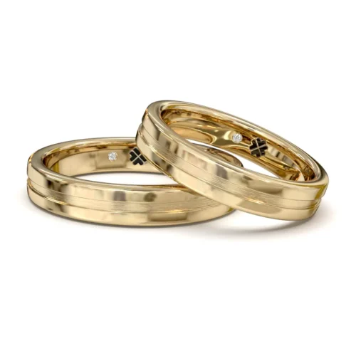 Alternative view of Argolla de Matrimonio Doble Oro Miel 18kt