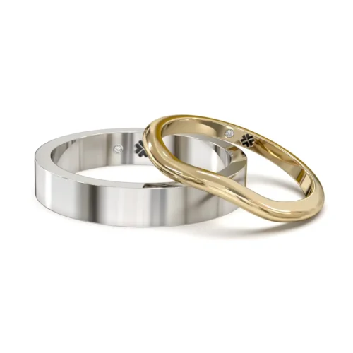 Alternative view of Argolla de Matrimonio Encuentro Oro Miel 18kt