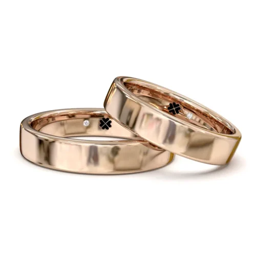 Alternative view of Argolla de Matrimonio Espejo Oro Rosa 18kt