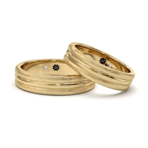 Alternative view of Argolla de Matrimonio Fusión Oro Miel 18kt