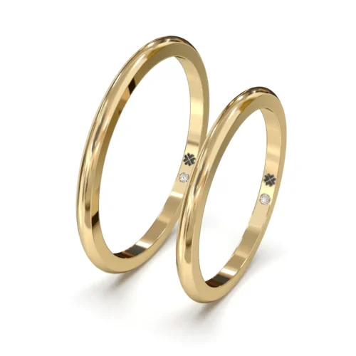 Argolla de Matrimonio Línea Oro Miel 18kt