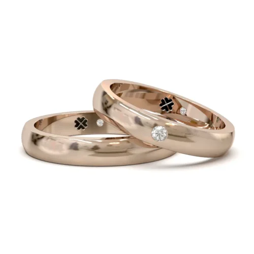 Alternative view of Argolla de Matrimonio Luz Oro Rosa 18kt