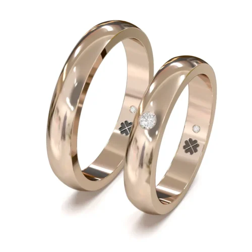 Argolla de Matrimonio Luz Oro Rosa 18kt
