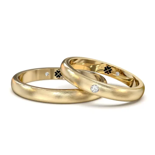 Alternative view of Argolla de Matrimonio Núcleo Oro Miel 18kt