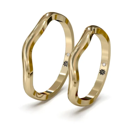 Argolla de Matrimonio Pulso Oro Miel 18kt