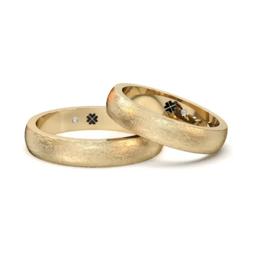 Alternative view of Argolla de Matrimonio Raíz Oro Miel 18kt