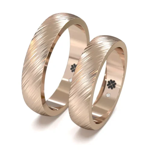 Argolla de Matrimonio Trama Oro Rosa 18kt