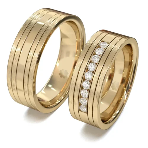 Argollas de Matrimonio Constance Oro Miel 18kt