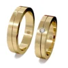 Argollas de Matrimonio Dualite Plana Oro Miel 18kt