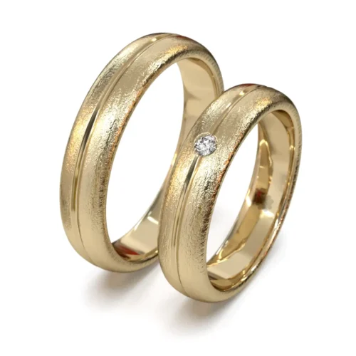 Argollas de Matrimonio Inglés Orgánica Oro Miel 18kt