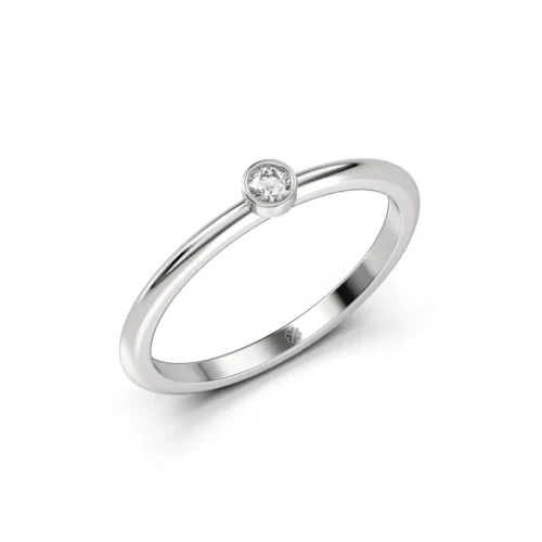 Anillo de Compromiso Solitario Nitor Platino