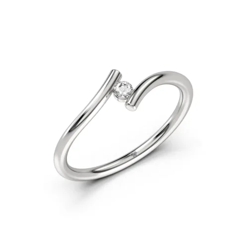 Anillo de Compromiso Solitario Perpetua Platino