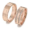 Argollas de Matrimonio Rainbow Oro Rosa 18kt