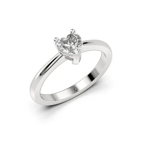 Anillo de Compromiso Solitario Regnum Cordis Platino