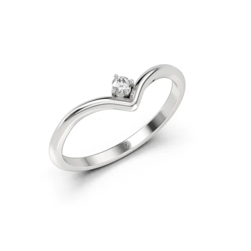 Anillo de Compromiso Solitario Semper Platino